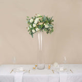 2-Pack Glass Flower Vases Heavy Duty Cylinder Design 32" Clear - Durable Centerpieces for Events