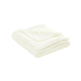 Cable Soft Knitted Ruffle Baby Blanket