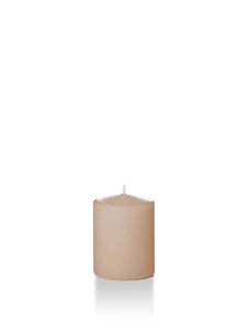 2.25" x 3" Slim Pillar Candles - Sandstone (Set of 4)
