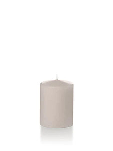 2.25" x 3" Slim Pillar Candles - Taupe (Set of 4)