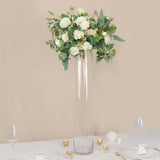 2-Pack Glass Flower Vases Heavy Duty Cylinder Design 32" Clear - Durable Centerpieces for Events