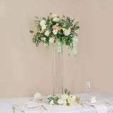 2-Pack Glass Cylinder Vases Square Design 32" Clear - Heavy Duty Flower Centerpieces for Events