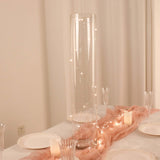 2-Pack Glass Flower Vases Heavy Duty Cylinder Design 32" Clear - Durable Centerpieces for Events