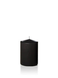 3" x 4” Pillar Candles - Black (Set of 3)