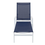 Alta Aluminum Navy Blue Sling Outdoor Patio Chaise Lounge