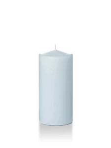 3" x 6" Pillar Candles - Ice Blue (Set of 3)