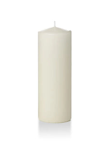 3" x 8" Pillar Candles- Ivory (Sets of 3)