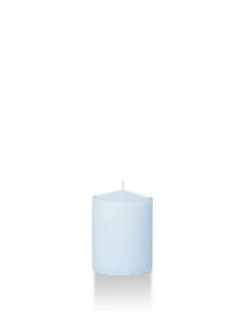 2.25" x 3" Slim Pillar Candles - Ice Blue (Set of 4)