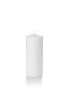 2.25" x 5" Slim Pillar Candles - White (Set of 4)