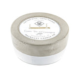 12 oz Concrete Candle - White Dipped