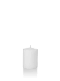 2.25" x 3" Slim Pillar Candles - White (Set of 4)